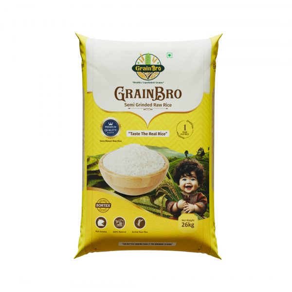 Grain Bro Semi Grinded Raw Rice