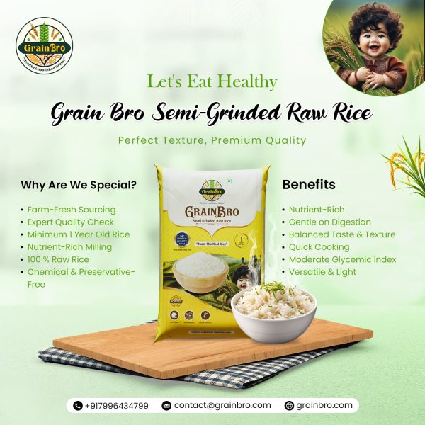 Grain Bro Semi Grinded Raw Rice - Image 3