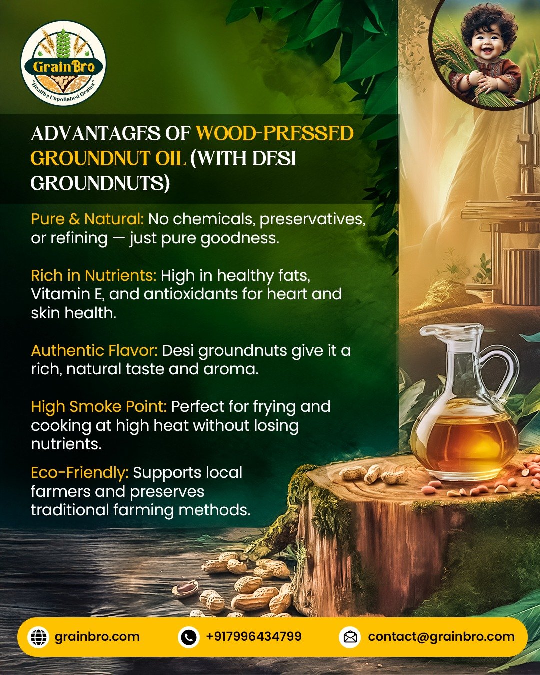 Wood Pressed Groundnut Oil – Pure, Traditional & Premium Quality - Image 2