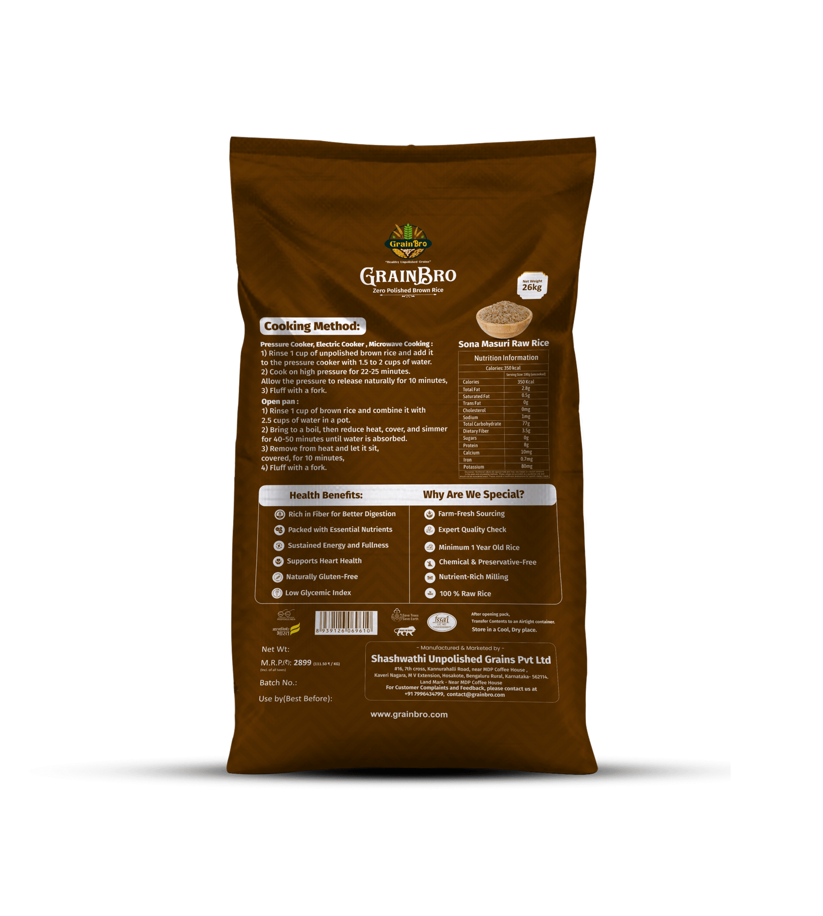 Grain Bro Zero Polished Brown Rice 10kg - Image 2