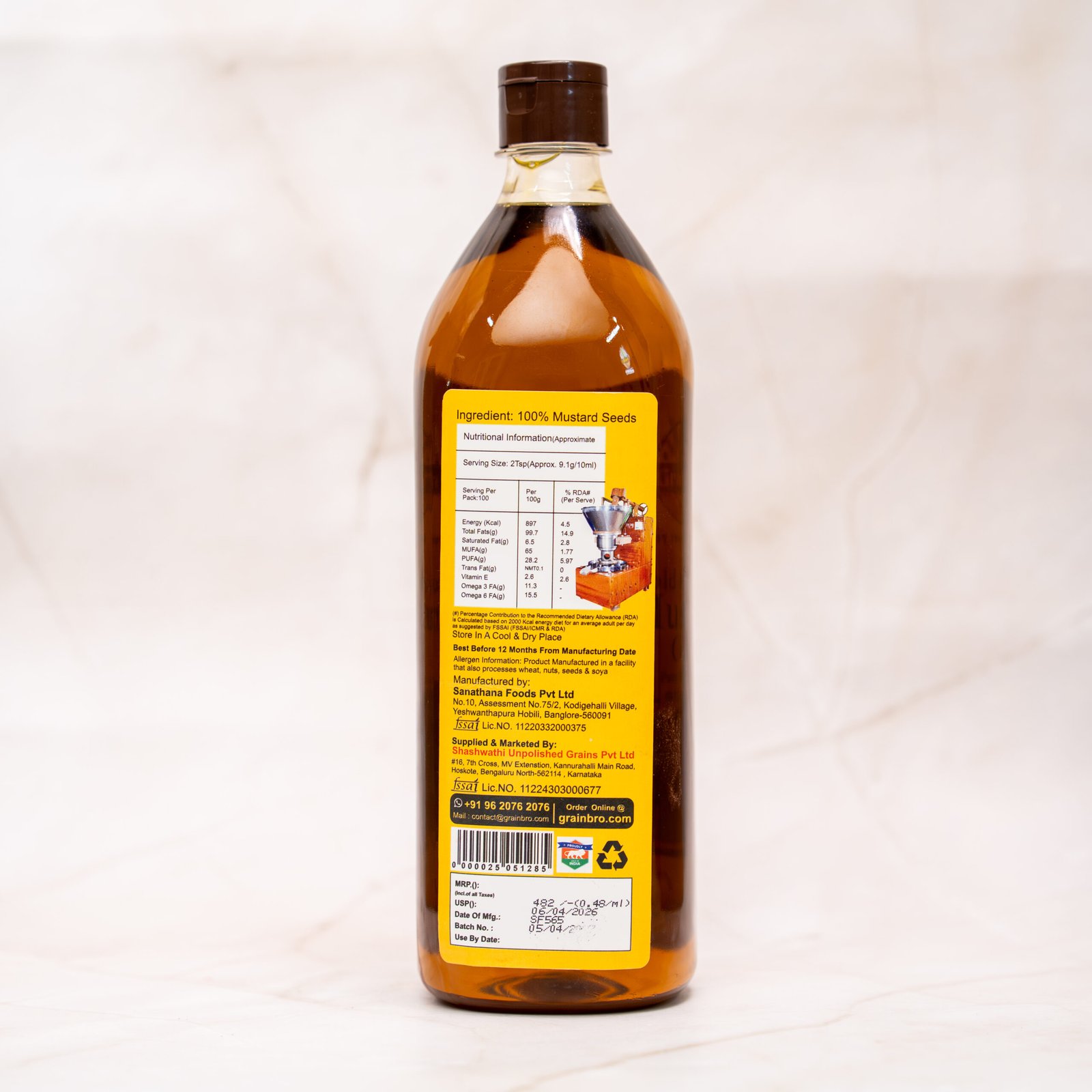 Cold Pressed Mustard Oil - Image 2